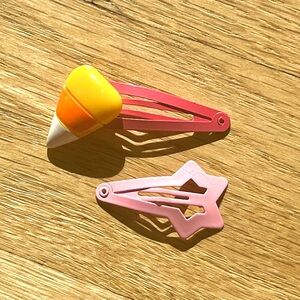 Candy Corn and Star Hair Clips Set